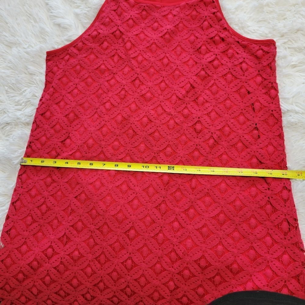 C label red dress crochet overlay size large - Picture 3 of 7